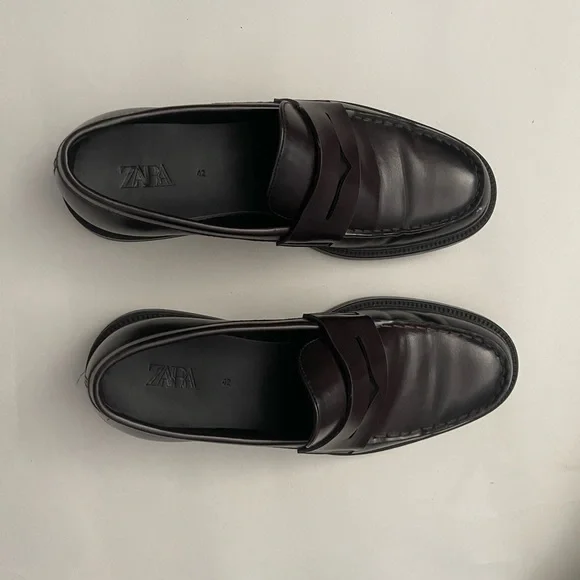 Zara | Shoes | Zara Mens Maroon Loafers Size 42 | Poshmark display picture 2